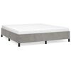 vidaXL Cadre de lit gris clair 193x203 cm velours