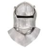 vidaXL Casque de chevalier m&eacute;di&eacute;val antique pour GN Argent&eacute; Acier
