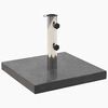 vidaXL Socle de parasol Granite 28,5 kg Carr&eacute; Noir