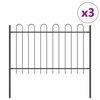 vidaXL Clôture de jardin Gris 5,1 x 1 m Acier peint par poudre