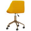 vidaXL Chaises &agrave; manger pivotantes lot de 2 jaune moutarde velours