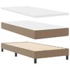 vidaXL Lit &agrave; ressorts avec matelas Cappuccino 90 x 190 cm Simili cuir
