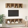 vidaXL Ensemble meuble TV 3 pcs Ch&ecirc;ne artisanal Bois d'ing&eacute;nierie