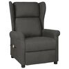 vidaXL Fauteuil de massage Gris fonc&eacute; Tissu