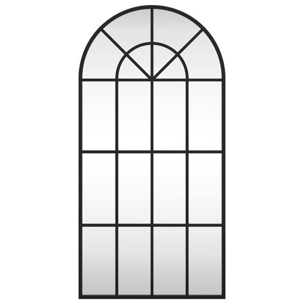 vidaXL Miroir mural noir 40x80 cm arche fer