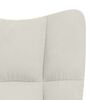 vidaXL Chaise de relaxation Blanc cr&egrave;me Velours