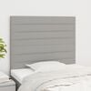 vidaXL T&ecirc;te de lit Gris clair 90x5x118/128 cm Tissu