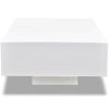 vidaXL Table basse blanc brillant