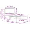 vidaXL Cadre de lit avec t&ecirc;te de lit rembourr&eacute;e Taupe 80 x 200 cm
