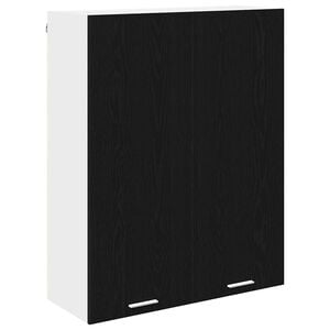 vidaXL Armoire suspendue Ch&ecirc;ne noir 80 x 31 x 100 cm Bois d'ing&eacute;nierie