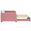 vidaXL Lit de jour avec gigogne sans matelas rose 90x200 cm