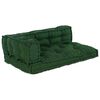 vidaXL Coussin de canap&eacute; sur palette 3 pcs Tissu Vert 120 x 80 x 38 cm