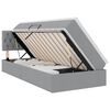vidaXL Lit avec rangement et matelas Gris clair 100 x 200 cm Velours