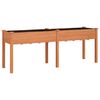 vidaXL Jardini&egrave;re avec doublure marron 203x53x76 cm bois massif sapin