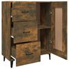 vidaXL Buffet Ch&ecirc;ne fum&eacute; 69,5x34x90 cm Bois d'ing&eacute;nierie