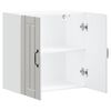 vidaXL Armoire murale de cuisine Lucca blanc brillant bois ing&eacute;nierie