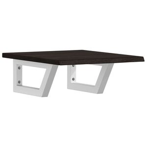 vidaXL &Eacute;tag&egrave;re de vasque murale acier et bois de ch&ecirc;ne massif