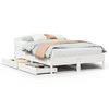 vidaXL Cadre de lit sans matelas blanc 150x200 cm bois de pin massif