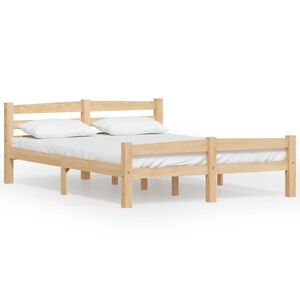 vidaXL Cadre de lit sans matelas bois de pin massif 120x200 cm