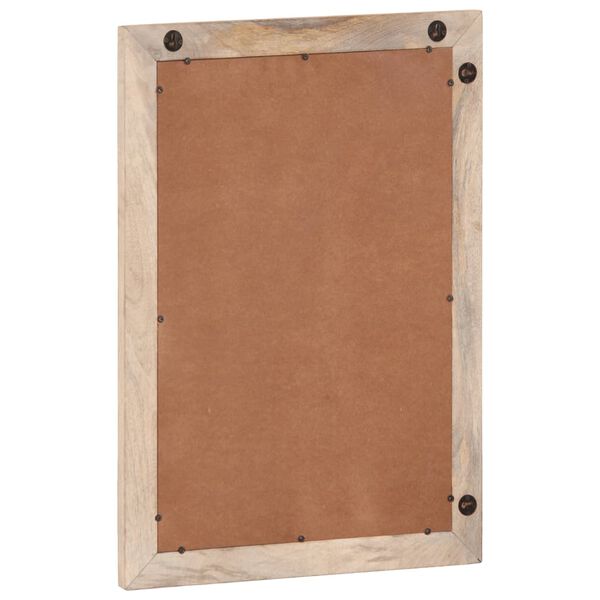 vidaXL Miroir de bain 50x70 cm bois de manguier massif et verre