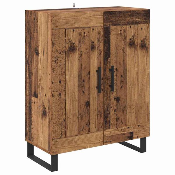 vidaXL Buffet Bois Ancien 69,5 x 34 x 90 cm Bois d'ing&eacute;nierie et fer