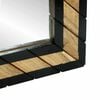 vidaXL Miroir Noir et Marron 50 x 2 x 50 cm Bois massif d'acacia