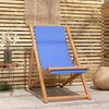 vidaXL Chaise de terrasse Teck 56x105x96 cm Bleu