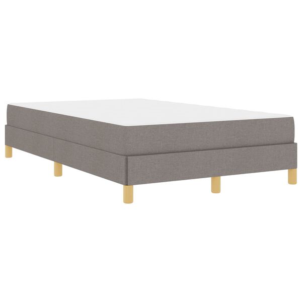 vidaXL Lit &agrave; ressorts avec matelas Taupe 120 x 190 cm tissu
