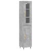 vidaXL Buffet haut Gris b&eacute;ton 34,5x34x180 cm Bois d'ing&eacute;nierie