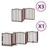 vidaXL Barri&egrave;re pour chien porte pliable 15 panneaux bois de peuplier