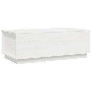 vidaXL Table basse Blanc 100x50x35 cm Bois massif de pin