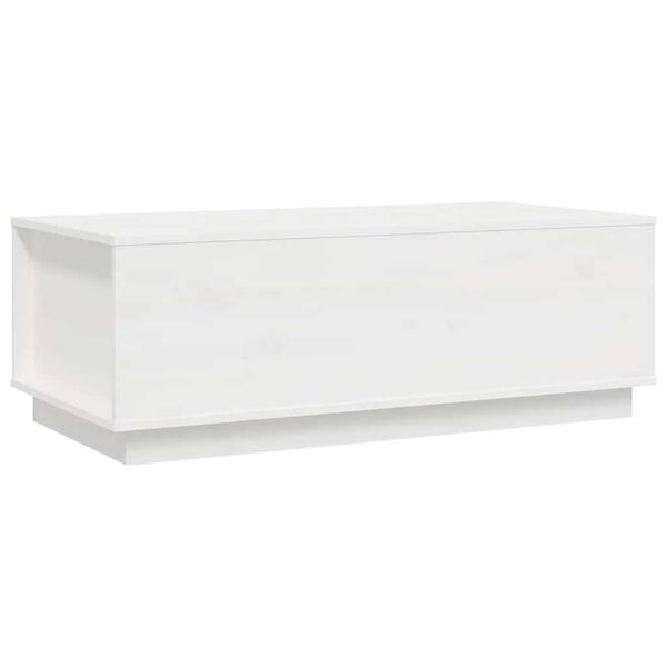 vidaXL Table basse Blanc 100x50x35 cm Bois massif de pin