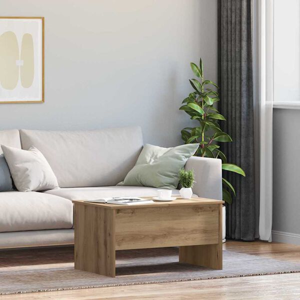 vidaXL Table basse Ch&ecirc;ne artisanal 102 x 50,5 x 46,5 cm