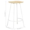 vidaXL Tabourets de bar lot de 4 bois de manguier massif