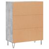 vidaXL Buffet gris b&eacute;ton 69,5x34x90 cm bois d'ing&eacute;nierie