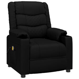 vidaXL Fauteuil de massage Noir Similicuir