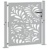 vidaXL Portail de jardin 100x100 cm en acier patin&eacute; motif vagues