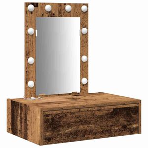 vidaXL Table de Toilette Marron 60 x 40 x 70 cm Bois d'ing&eacute;nierie