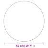 vidaXL Miroir mural 50 cm Rond Verre