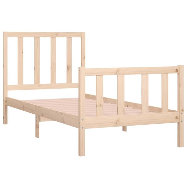 vidaXL Cadre de lit sans matelas 90x190 cm bois massif