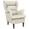 vidaXL Fauteuil blanc cr&egrave;me velours