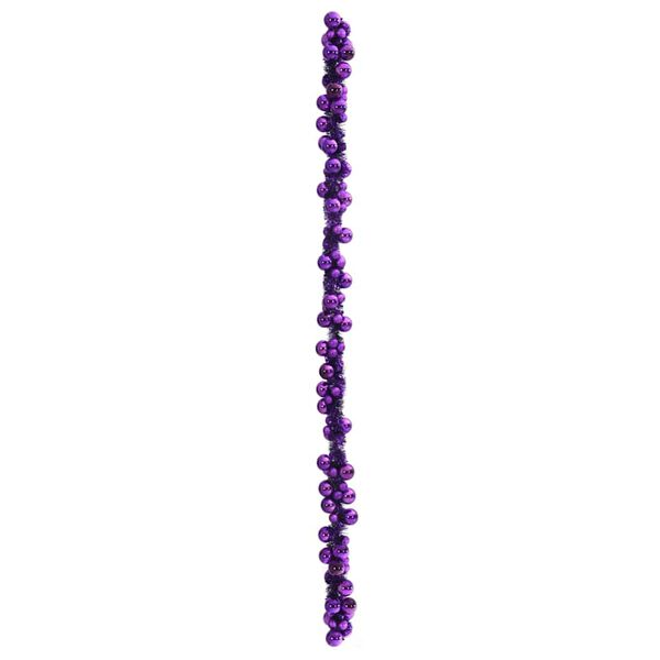 vidaXL Guirlande de Boules de No&euml;l Lilas 186 cm Polystyr&egrave;ne