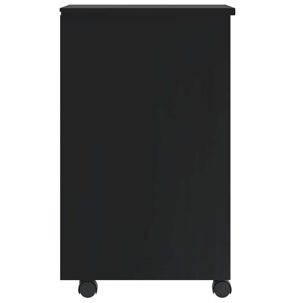 vidaXL Armoire roulante avec tiroirs MOSS noir bois de pin solide