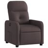vidaXL Fauteuil inclinable &eacute;lectrique Marron fonc&eacute; Tissu