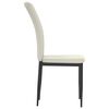 vidaXL Chaises à manger lot de 2 Crème Velours