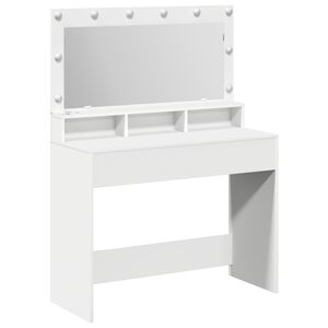 vidaXL Table de Toilette Blanc 100 x 41 x 135 cm Bois d'ing&eacute;nierie