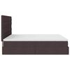 VidaXL Cadre de lit ottoman avec matelas marron fonc&eacute; 180x200 cm tissu