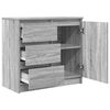 vidaXL Buffet avec tiroir sonoma gris 71x35x65 cm bois d'ingénierie