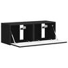 vidaXL Meuble TV mural 2 pcs Noir 60 x 31 x 29.5 cm Bois d'ing&eacute;nierie