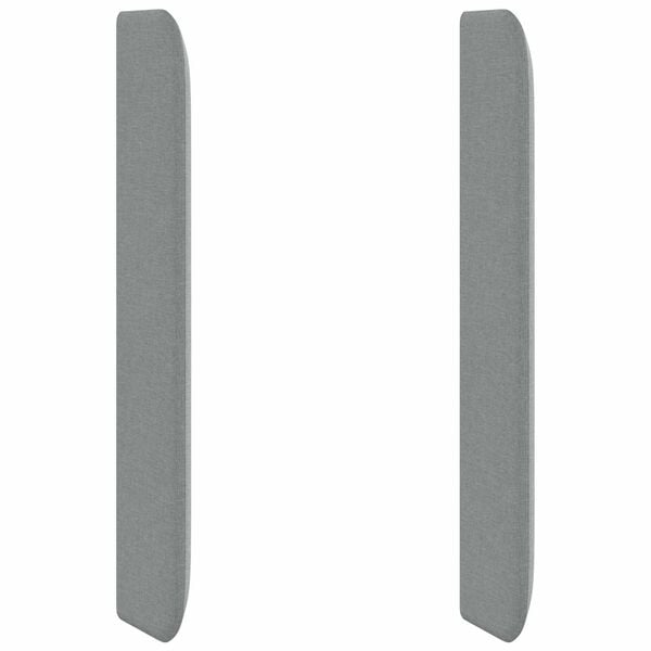 vidaXL Oreille de t&ecirc;te de lit Gris clair 80 x 16 x 4 cm tissu